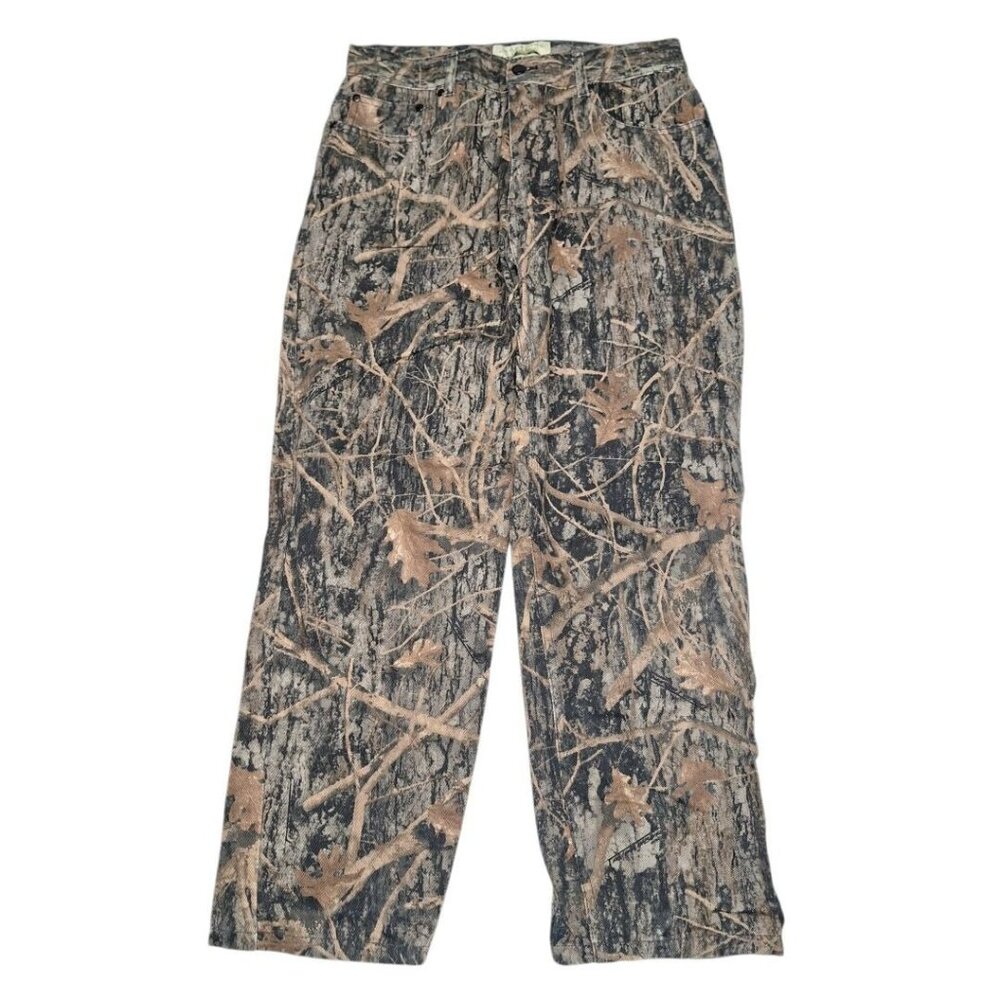 Creek Side Camouflage‎ Pants Mens Large Denim 34 x 30 Pockets Hunting Tree Man